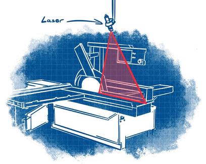 Z-Laser Line Laser Action on the Sliding Table Saw