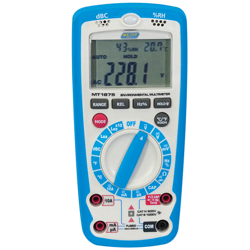 Major Tech MT1875 6-in-1 Digital Multimeter & Environmental Meter