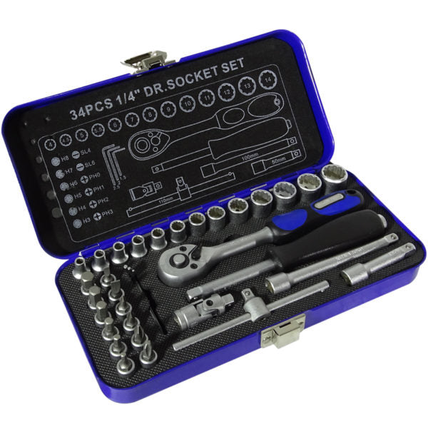 Major Tech RSS34 34pc Ratchet Socket Set