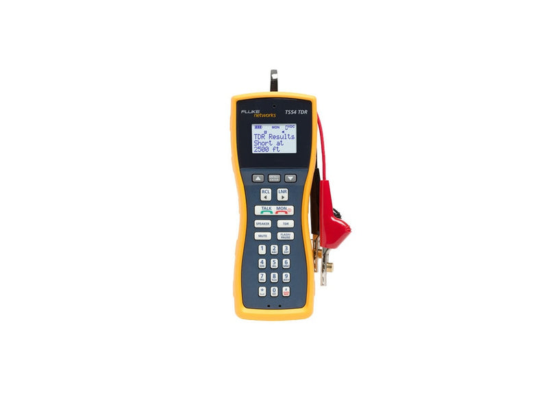 Fluke Networks TS54-BANA Pro LCD Telephone Test / Butt Set / TDR, Banana and XL Alligator Clips, Probe